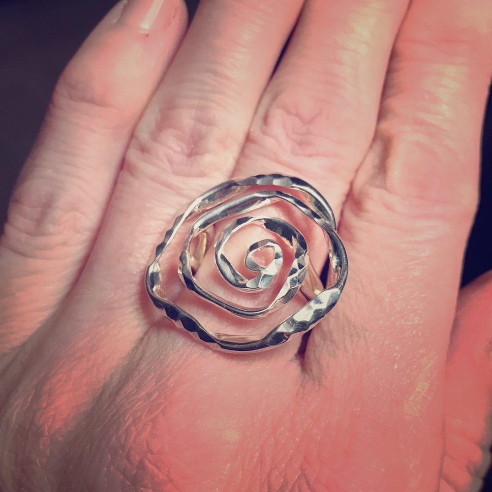 Contemporary Diamond Cut Ring
